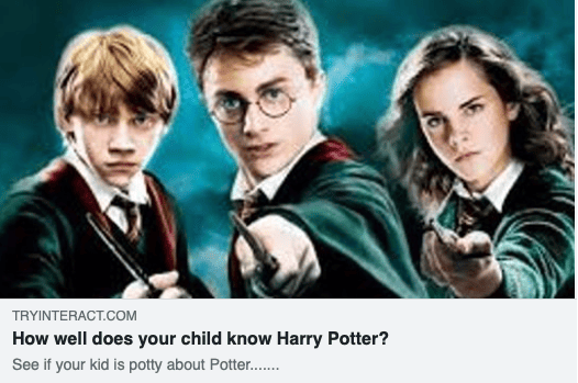 harry potter kids quiz